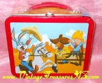 Image for Looney Tunes Rodeo Hallmark School Days Lunch Boxes Warner Bros. Animation Cartoon Characters Limited Numbered Edition 1998 Lunchbox/Lunch Box-style Collector’s Tin & COA (Mint/Unopened/New Old Stock) <b><span style='color:red'>*****PRIORITY MAIL SHIPPING INCLUDED – DOMESTIC ORDERS ONLY!*****</span></b><span style='color:purple'>